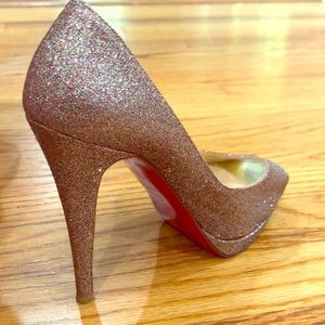 Christian Louboutin sparkle bridal pumps